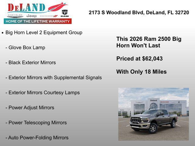 new 2026 Ram 2500 car, priced at $62,043