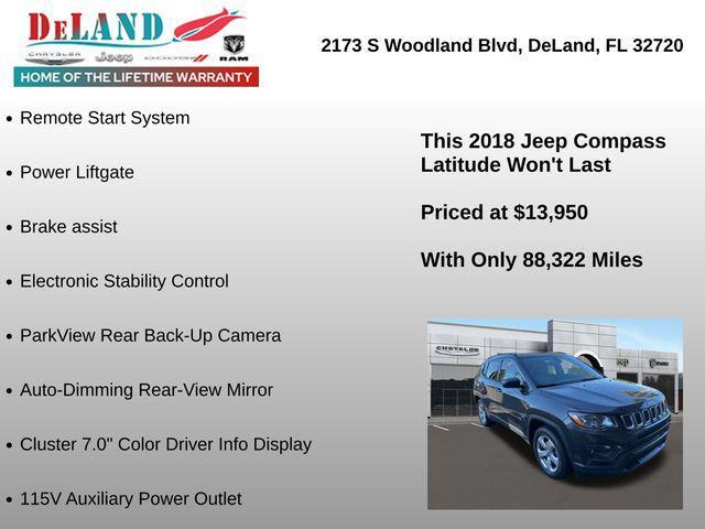 used 2018 Jeep Compass car, priced at $13,950