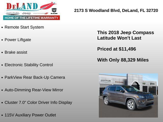 used 2018 Jeep Compass car, priced at $11,496