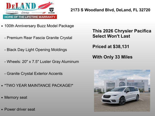 new 2026 Chrysler Pacifica car, priced at $38,131