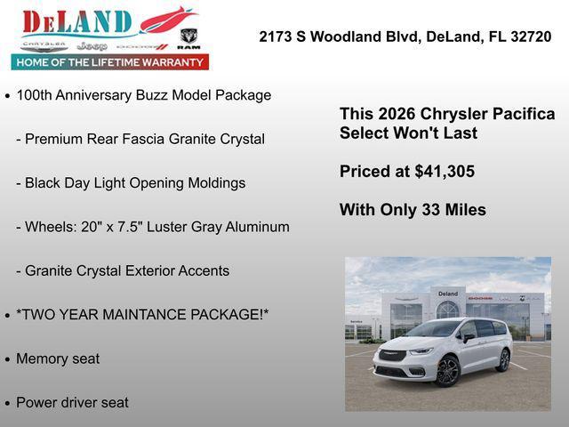 new 2026 Chrysler Pacifica car, priced at $41,305
