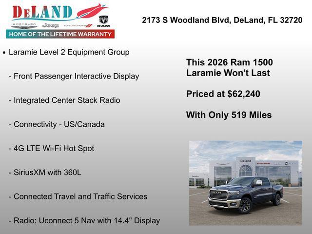 new 2026 Ram 1500 car, priced at $62,240