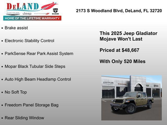 new 2025 Jeep Gladiator car, priced at $43,167
