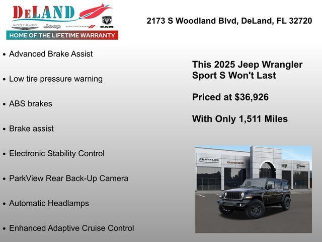 new 2025 Jeep Wrangler car, priced at $35,926