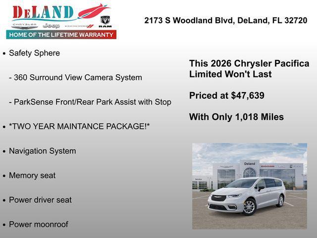 new 2026 Chrysler Pacifica car, priced at $41,639