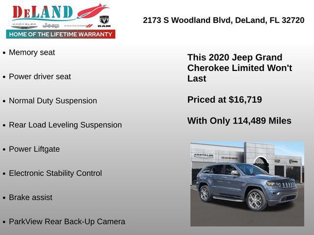 used 2020 Jeep Grand Cherokee car, priced at $16,719