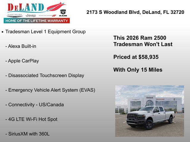 new 2026 Ram 2500 car, priced at $58,935