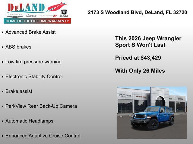 new 2026 Jeep Wrangler car, priced at $43,429