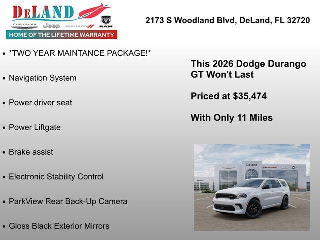 new 2026 Dodge Durango car, priced at $35,474