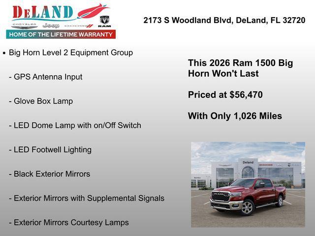new 2026 Ram 1500 car, priced at $56,470