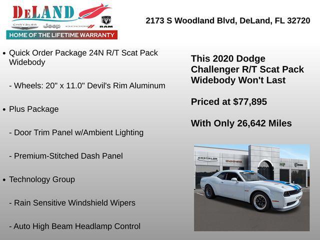 used 2020 Dodge Challenger car, priced at $77,895