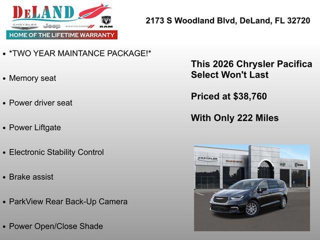 new 2026 Chrysler Pacifica car, priced at $35,760