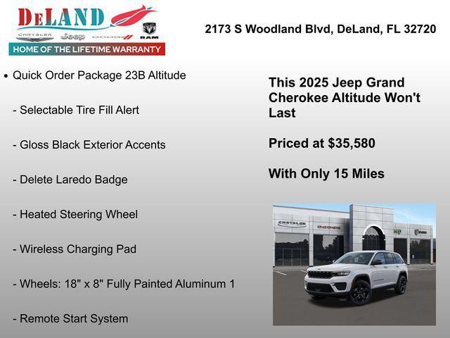 new 2025 Jeep Grand Cherokee car, priced at $35,580