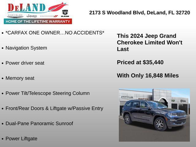 used 2024 Jeep Grand Cherokee car, priced at $35,440