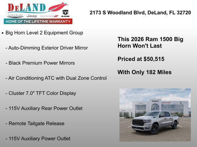 new 2026 Ram 1500 car, priced at $50,515