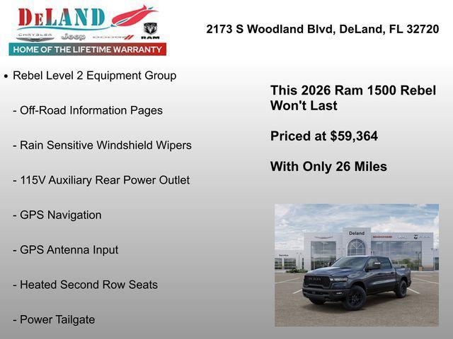 new 2026 Ram 1500 car, priced at $59,364