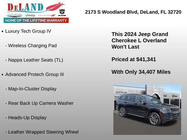 used 2024 Jeep Grand Cherokee L car, priced at $41,341