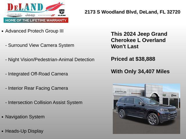 used 2024 Jeep Grand Cherokee L car, priced at $38,888