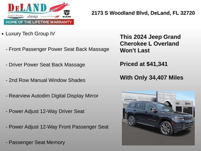 used 2024 Jeep Grand Cherokee L car, priced at $41,341