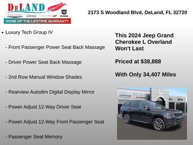 used 2024 Jeep Grand Cherokee L car, priced at $38,888