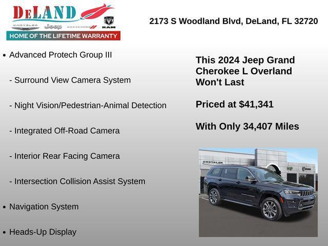 used 2024 Jeep Grand Cherokee L car, priced at $41,341
