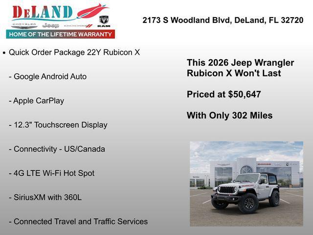new 2026 Jeep Wrangler car, priced at $50,647