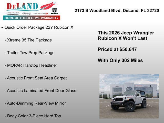 new 2026 Jeep Wrangler car, priced at $50,647