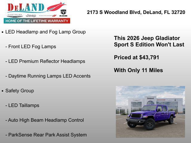 new 2026 Jeep Gladiator car, priced at $44,791