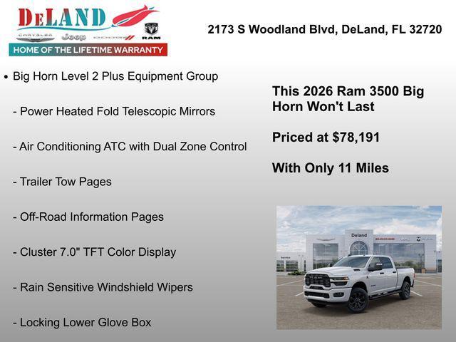 new 2026 Ram 3500 car, priced at $78,191