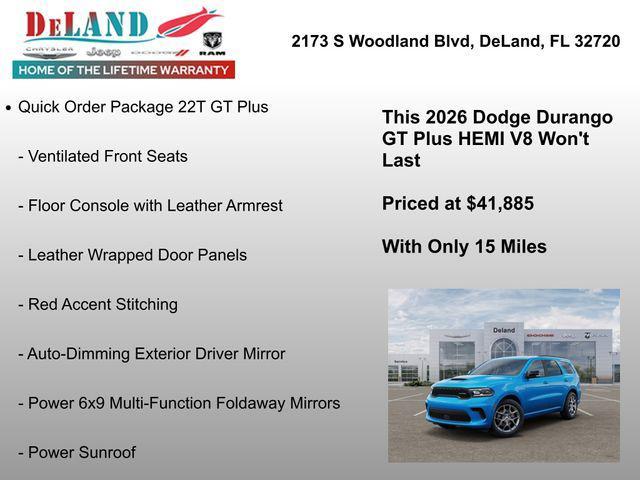 new 2026 Dodge Durango car, priced at $41,885
