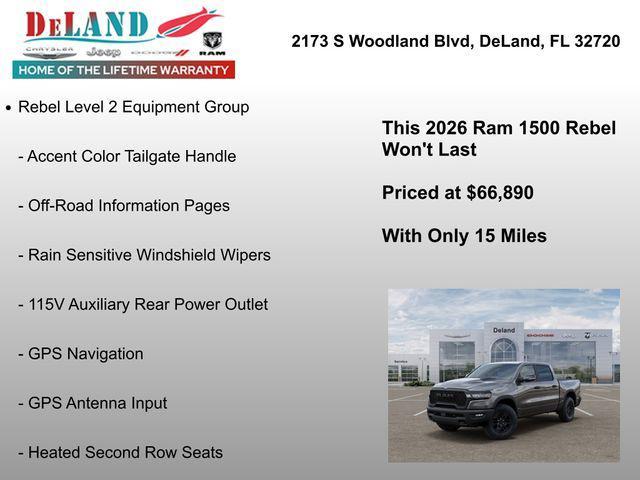 new 2026 Ram 1500 car, priced at $66,890