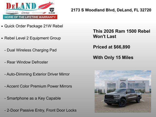 new 2026 Ram 1500 car, priced at $66,890