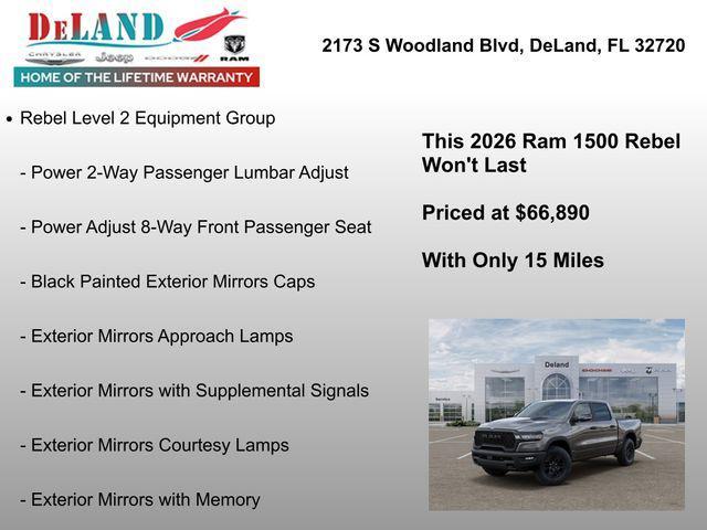 new 2026 Ram 1500 car, priced at $66,890