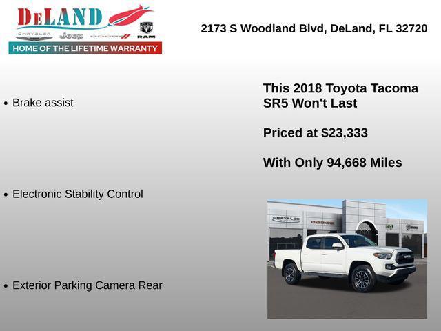 used 2018 Toyota Tacoma car, priced at $23,333
