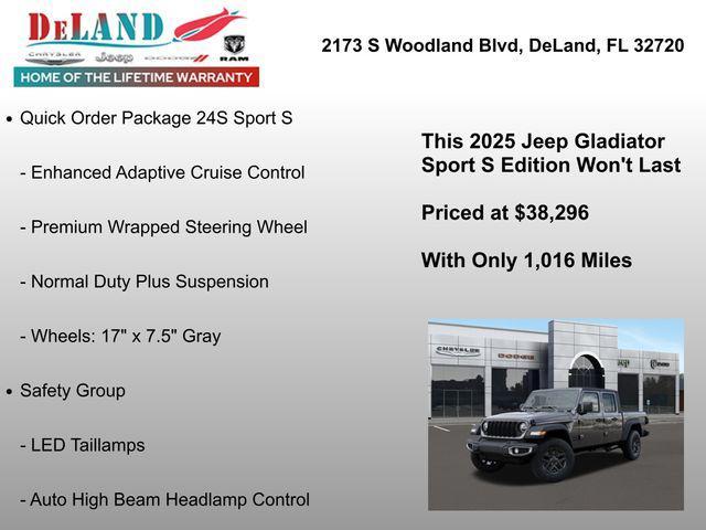 new 2025 Jeep Gladiator car, priced at $35,046