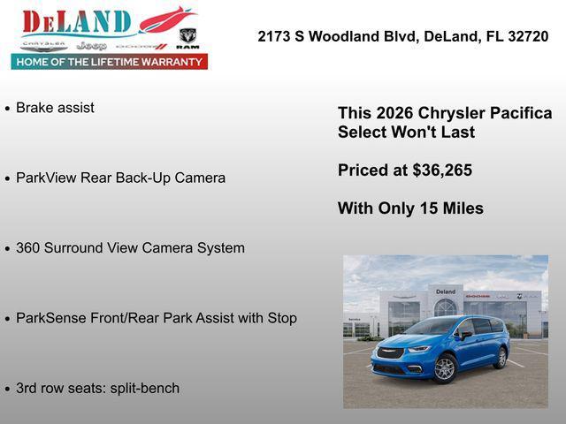 new 2026 Chrysler Pacifica car, priced at $36,265