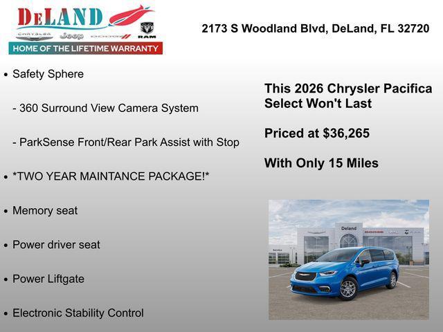 new 2026 Chrysler Pacifica car, priced at $36,265