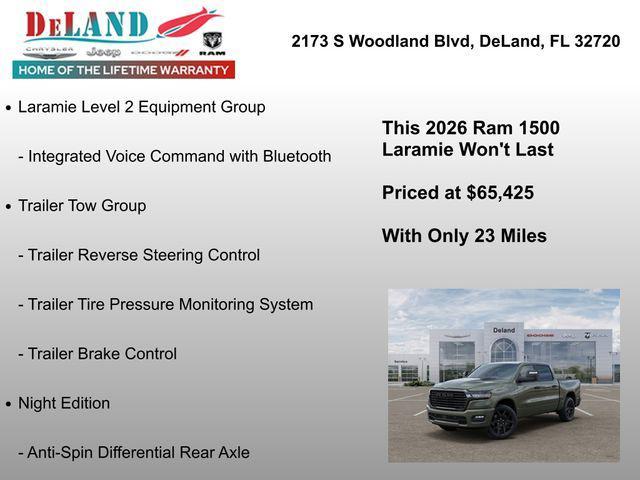 new 2026 Ram 1500 car, priced at $65,425