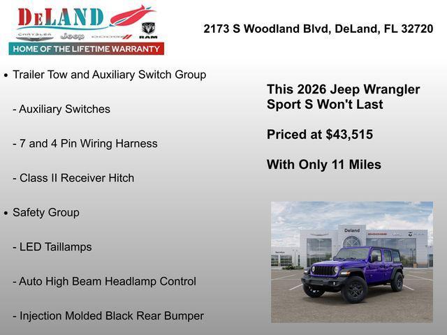 new 2026 Jeep Wrangler car, priced at $43,515