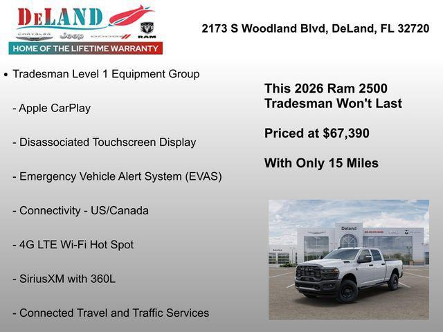 new 2026 Ram 2500 car, priced at $67,390