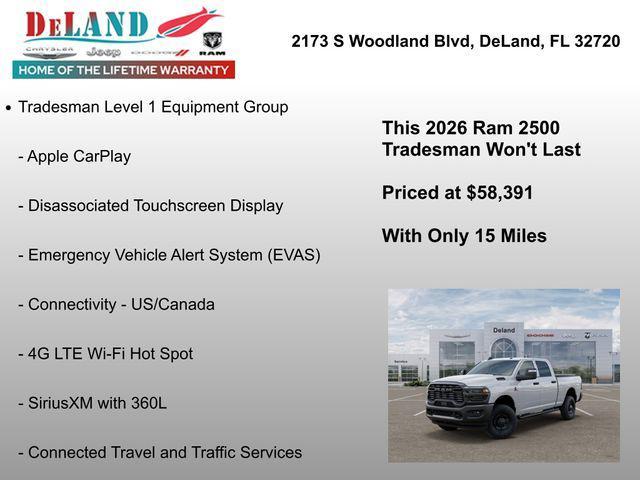 new 2026 Ram 2500 car, priced at $58,391