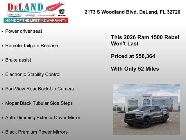 new 2026 Ram 1500 car, priced at $56,364