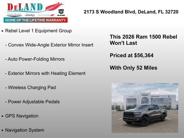 new 2026 Ram 1500 car, priced at $56,364