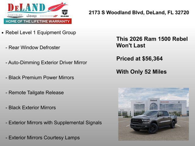 new 2026 Ram 1500 car, priced at $56,364
