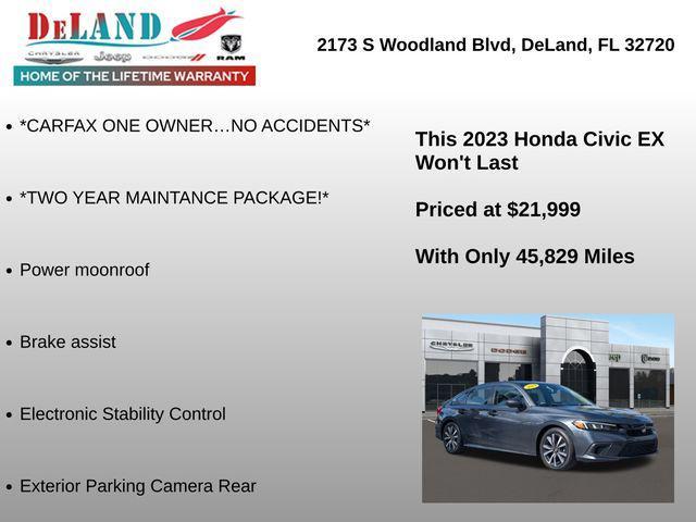 used 2023 Honda Civic car, priced at $21,995