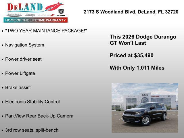 new 2026 Dodge Durango car, priced at $35,490