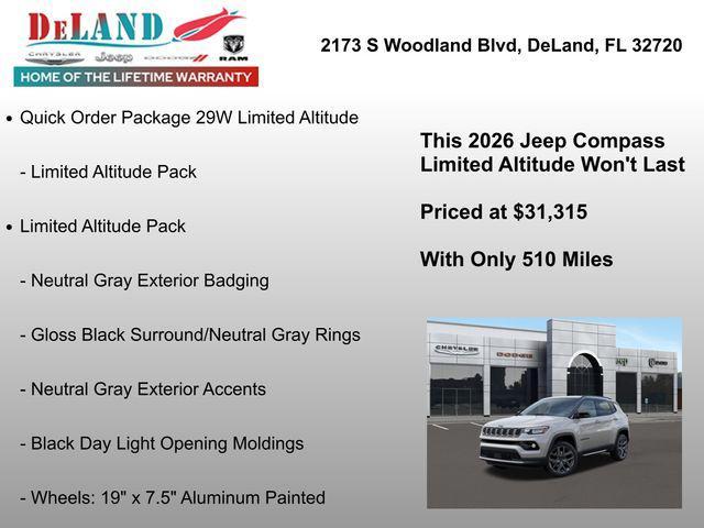 new 2026 Jeep Compass car, priced at $31,315