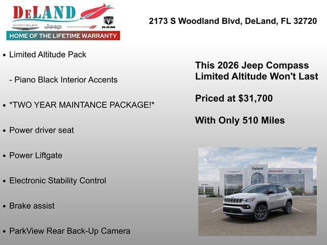 new 2026 Jeep Compass car, priced at $31,700