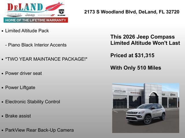 new 2026 Jeep Compass car, priced at $31,315