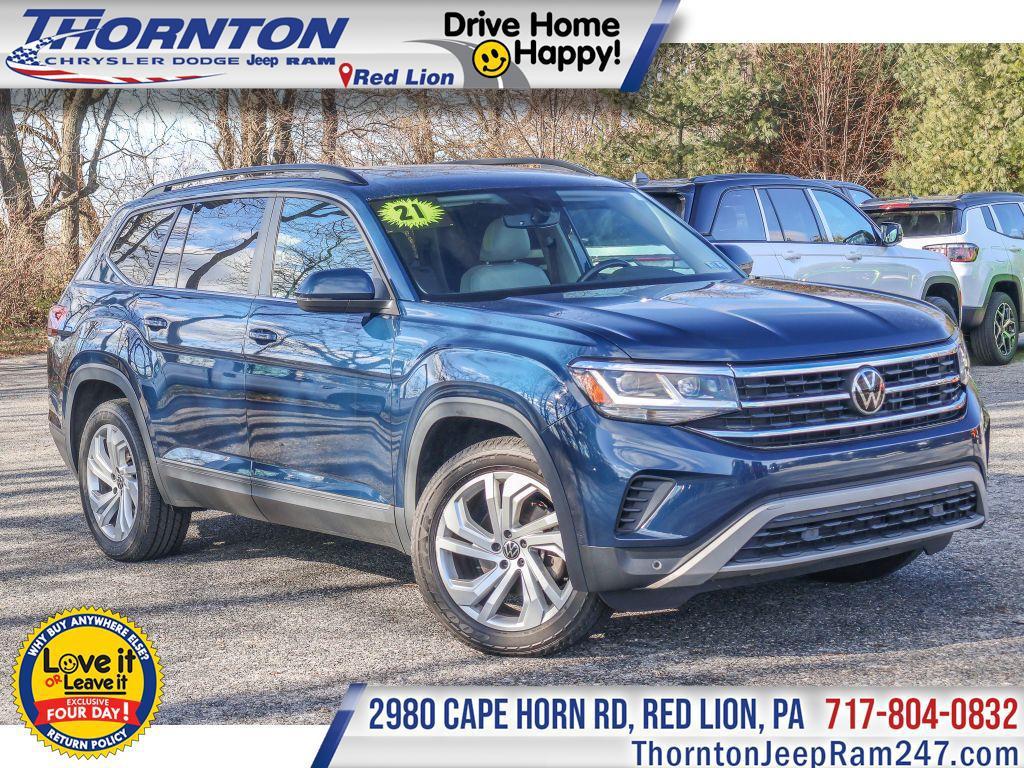 used 2021 Volkswagen Atlas car, priced at $22,955
